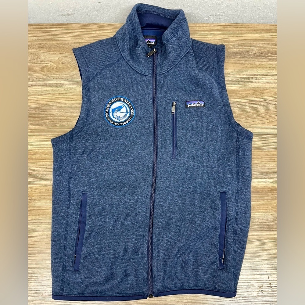 Patagonia Men's Better Sweater Fleece Vest Big Horn River Alliance / Wild Trout